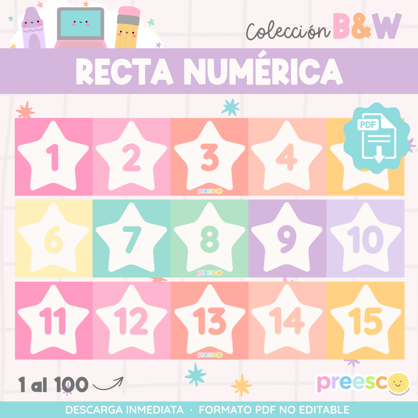 Recta Numérica · B&W