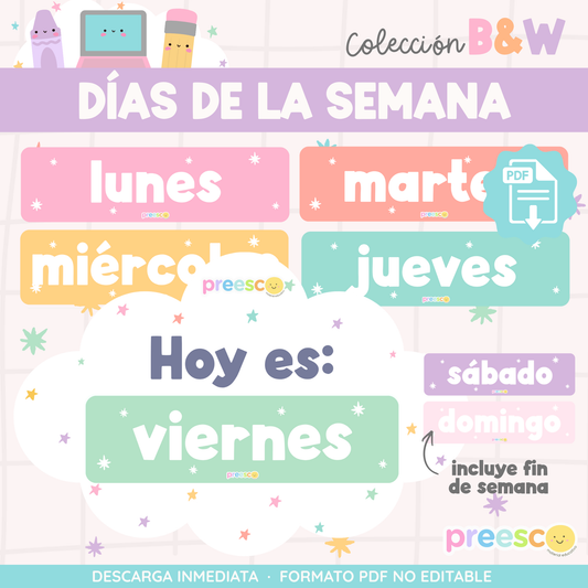 Días de la semana · B&W