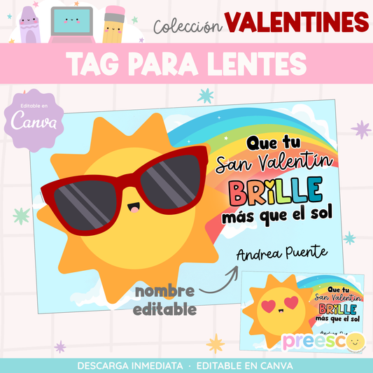 ETIQUETA PARA LENTES SAN VALENTÍN
